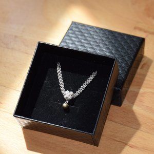 Folli Follie Sterling Silver/Cubic Zirconia/18k gold plated Necklace